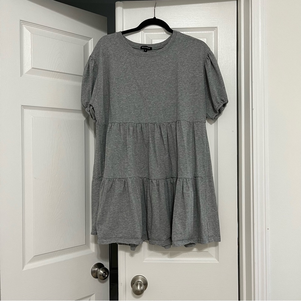 Bubble Sleeve Babydoll Tshirt Dress